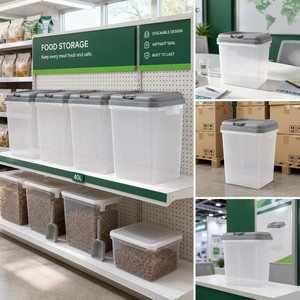 Flip Lid Locking <strong>Food</strong> Grade Storage Bin <strong>15kg</strong> Pet <strong>Food</strong> <strong>Container</strong> <strong>Dog</strong> Cat <strong>Food</strong> Storage <strong>Container</strong> - Product Image 5