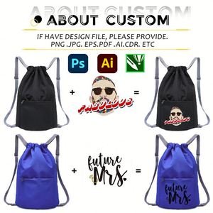 Custom Logo Waterproof <b>Drawstring</b> <b>Backpack</b> Outdoor Sports <b>Backpack</b> for Gym Light-weight Foldable <b>Drawstring</b> Bags with logo - Product Image 3