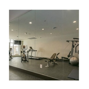 <b>Wall</b> Cladding Safety Backed Gym Mirror Glass Sheet with Flat Polished Edge for Gym Fitness Dance Studio Applications - Product Image 2