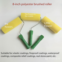 Rouleau de brossage OEM le plus vendu, manuel, avec manche en plastique, pour peinture murale intérieure/extérieure, tailles 4/6/8 pouces
