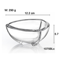 Bol à crème glacée en forme de Triangle, de style nordique, petits, à dessert en verre, pour salade de fruits, tendance, vente en gros