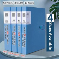 Organisateur de documents A4 avec pochettes transparentes, classeur personnalisé pour le rangement de fichiers de bureau