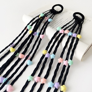 Fascia per capelli da ragazza con <span class=keywords><strong>trecce</strong></span> stile boxe, graziosa e alla moda, con <span class=keywords><strong>trecce</strong></span> a coda di cavallo alta e decorazioni a stella e a cuore, parrucca con <span class=keywords><strong>trecce</strong></span> - Product Image 5