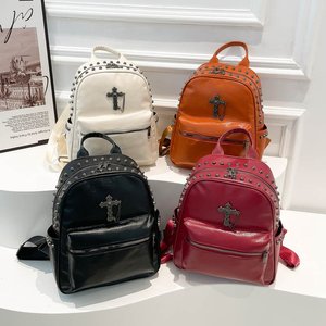 <strong>Women</strong> Quality <strong>Leather</strong> Backpacks for Girls Sac a Dos Casual Daypack <strong>Black</strong> Vintage Backpack School Bags Mochila <strong>Rucksack</strong> - Product Image 1