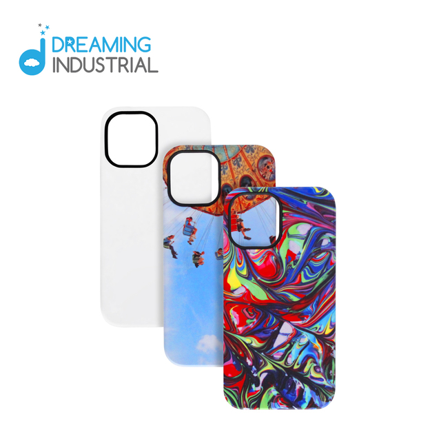 3D Sublimation 2 in 1 Tough Phone Case PC Coated Glossy Matte Blank 3D 2 in 1 Heavy Duty case for iPhone 17