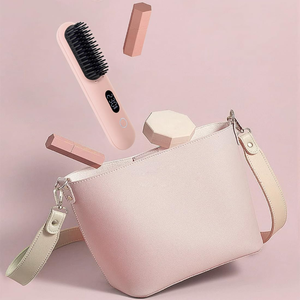 Cepillo Alisador de Cabello Inalámbrico Recargable por USB, Peine Caliente Portátil para Peinar y Rizar, para Viajes, Hogar o Uso en Salón - Product Image 2