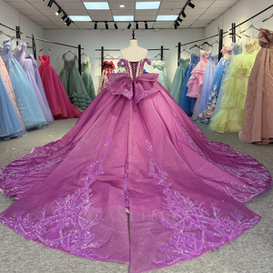 Vestidos de Quinceañera Brillantes Dy6891 con Lentejuelas, Apliques de Encaje y Cuentas, Vestido de Tul para Fiesta de Cumpleaños, Vestidos de 15 Años - Product Image 3