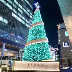 Большая уличная гигантская Рождественская елка с подсветкой для торговых центров, отелей, 5 м, 6 м, 7 м, 10 м, 15 м, 20 м
