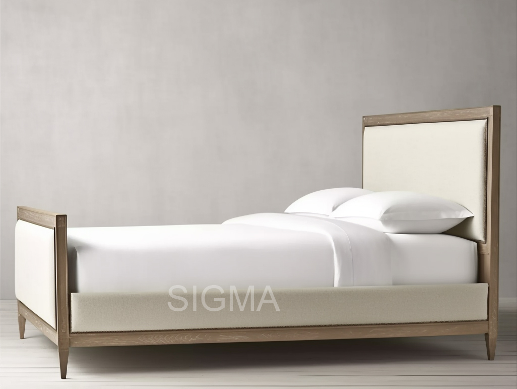 Modern King Size Bed Frame Solid Oak Wood Bed Luxury Wardrobe Bedroom Furniture