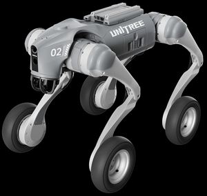 Unitree Go2-W Smart Wheeled Quadruped Robot Dog 3D LiDAR Depth Camera 100 <b>TOPS</b> for Research Inspection 100% Authentic - Product Image 1