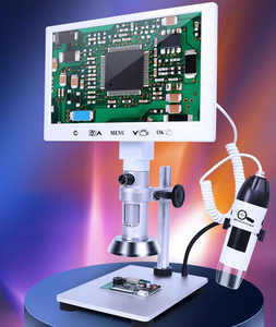 Microscope stéréo numérique <span class=keywords><strong>USB</strong></span> TN100TV-N 5X-53X multiplicateur téléphone portable PCB Inspection évaluation du Microscope de bijoux - Product Image 1