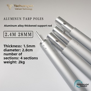 Outdoor bold <b>tent</b> support <b>pole</b> adjustable 2.4-meter thick 4-section aluminum alloy canopy <b>pole</b> - Product Image 2