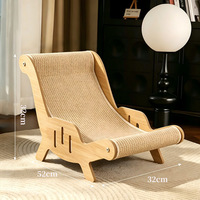 Chaise longue griffoir pour chat en sisal durable, tout-en-un, grand lit pour chat, griffoir pour chat, jouet pour chat