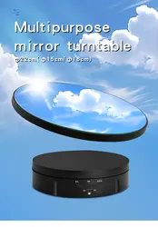 Tocadiscos de pantalla de 360 grados 2 en 1 con cubierta de espejo de 8,66 pulgadas para fotografía de plataforma giratoria para publicidad - Product Image 6