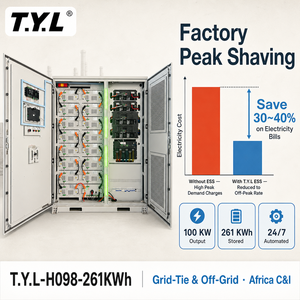 Sistema di Accumulo Energetico Commerciale Modulare da 261KWh 832V 100kW con Batteria LiFePO4, PCS 100KW, BMS e Sistema Antincendio FM200 - Product Image 2