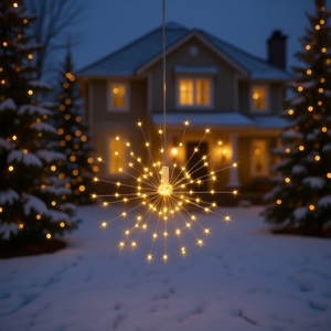 Luces de Navidad para Exteriores con Forma de Petardo, 7.9 Pulgadas, 140 LED, Color Blanco Cálido, Clasificación IP65 - Product Image 2