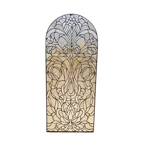 Décoration verre plomb dépoli colle puce diamant verre biseauté pour panneau de porte leadlight antique vitrail inserts pour porte - Product Image 5