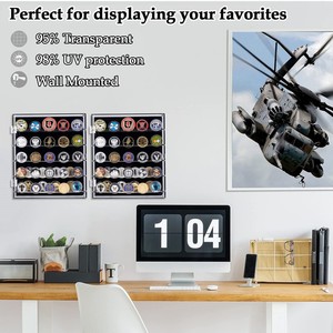 Hiện đại Acrylic quân xu chủ hiển thị trường hợp có thể tháo rời Kệ từ cửa đánh bóng bề mặt cho thách thức đồng xu hiển thị - Product Image 4