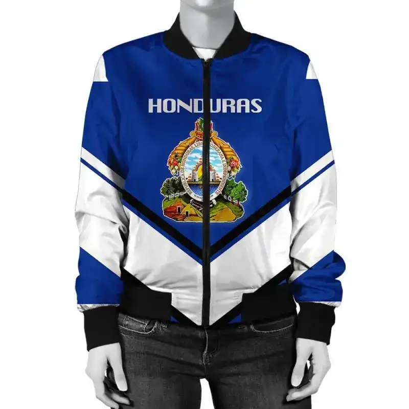 Thả vận chuyển sản phẩm 2023 Honduras cờ thiết kế người đàn ông áo khoác mùa đông dài tay áo dây kéo ấm áo khoác giá rẻ Áo Khoác Nam quần áo