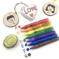 Stylo marqueur de textile moyen de tissu d'encre lavable coloré promotionnel