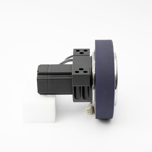Roue pivotante Magnolia Officinalis 125 mm à roulement à billes, bande de roulement ferme, bleue, pour chariot AGV de manutention de marchandises - Product Image 3