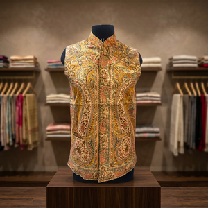 Chaleco Formal Jacquard para Hombre, Elegante, Hecho de Poliéster y Lana, Corte Regular, Diseño de Cuello en V, para Bodas y Recepciones - Product Image 2