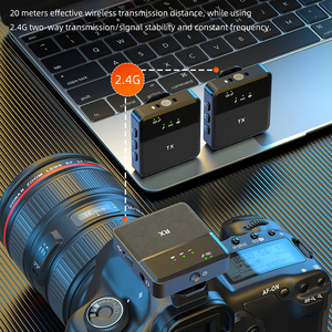 Micro mini cho người sáng tạo nội dung không dây ve áo microphone lavalier cho máy ảnh Mirrorless collier Microphone Sans Fil - Product Image 3