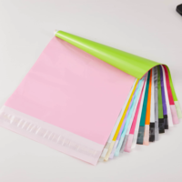 Sacs polymailers biodégradables personnalisés avec logo or, écologiques, imperméables, pour colis postaux, vêtements, emballages en plastique