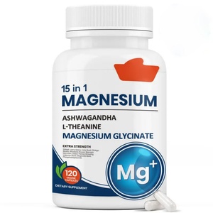 120 Cápsulas de Complejo de Magnesio 15 en 1 con Ashwagandha y L-Teanina para la Relajación Muscular, el Sueño y el Sistema Inmunitario en Adultos - Product Image 1