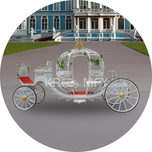 Personnalisable blanc cendrillon mariage chariot inspiré aire de jeux équipement auvent citrouille cheval chariot transport spécial - Product Image 1