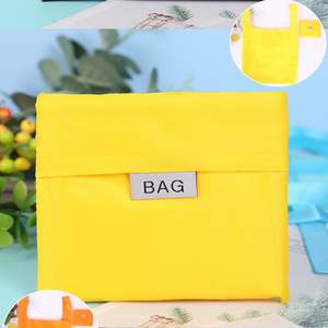 Borsa per la spesa portatile pieghevole all'ingrosso vendita calda colori modello piccola maniglia borsa per la spesa in Nylon - Product Image 5