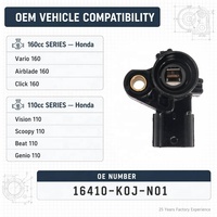 Capteur de position de papillon (TPS) 16410-K0J-N01 en stock pour moto Honda VARIO 160 CLICK160 LEAD110 BEAT FI