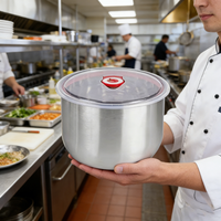 Boîte à lunch ronde en acier inoxydable hermétique anti-fuite pour la cuisine, boîte de rangement alimentaire, contenants alimentaires pour réfrigérateur, prix compétitif