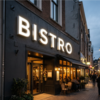 Letrero Publicitario LED Luminoso Personalizado para Tiendas, Directo de Fábrica