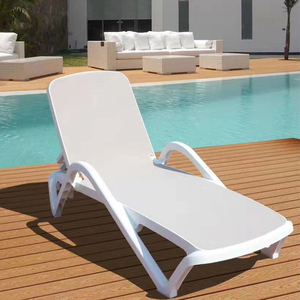 <span class=keywords><strong>Chaise</strong></span> <span class=keywords><strong>longue</strong></span> de plage pliable en plastique moderne populaire avec coussins en coton pour hôtel et cour - Product Image 3