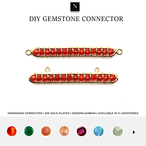 Pierre de soleil naturelle perles à facettes en laiton bijoux fil Wrap connecteur plaqué diamant mode pendentifs et breloques colliers Bracelets - Product Image 5