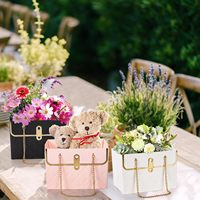 Sac cadeau de luxe en papier sulfurisé avec logo personnalisé pour bougies et articles artisanaux, motif floral classique
