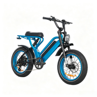 Vélo électrique urbain SUNREMO avec phare et feu arrière LED, prêt pour la conduite nocturne, 1000W 48V 20Ah, pneus larges 20*4.0, 7 vitesses, frein à disque hydraulique