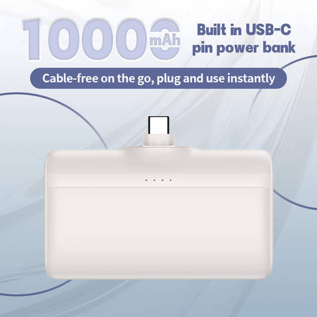 Promotional Gifts Pocket Capsule Power BanksPD 20W 10000mah Built-in Type-C for Phone Cable Small Power Bank