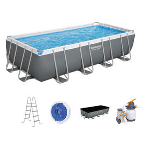 Bestway 56466 piscines en acier à cadre rectangulaire de 5.49m x 2.74m x 1.22m - Product Image 1