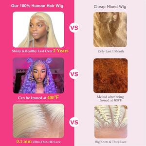 13x6 Hd Lace Frontal <b>Wigs</b> <b>Human</b> <b>Hair</b> Cuticle Aligned Glueless <b>Wigs</b> <b>Human</b> <b>Hair</b> Bulk Buying Blonde Full Lace <b>Wigs</b> for Black Women - Product Image 6