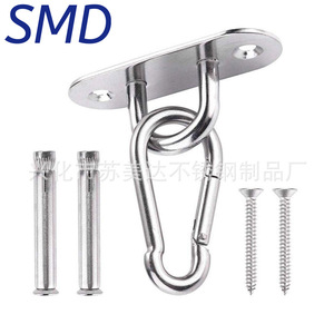 Stainless Steel Carabiner Hook 10cm Length Polished Finish For Hanging <b>Hammock</b> Chair <b>Swing</b> Accessories - Product Image 3
