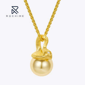 Rochime Ins collar de perlas de serpiente cepillada joyería fina de Plata de Ley 925 para mujer joyería chapada en oro de 18K para fiesta - Product Image 1