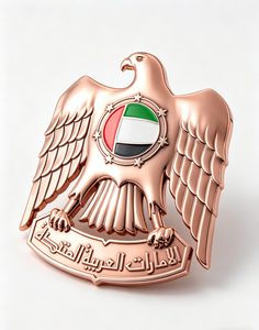 UAE Falcon Car <b>Badge</b> 3D Metal Emblem - Coat of Arms Auto Grille <b>Badge</b> with Screws & Nuts or 3M, Weatherproof for Car Exterior - Product Image 3