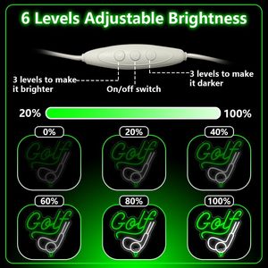 Golf Letreros Neon LED indoor hanging ambient light shop <b>sign</b> wall decoration light entrance indicator light luminous <b>sign</b> 5v12v - Product Image 3