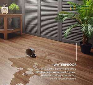 Planches de vinyle en composite de pierre et de plastique (SPC) écologiques, résistantes aux rayures, installation flottante, revêtement de sol moderne en SPC pour l'intérieur - Product Image 4