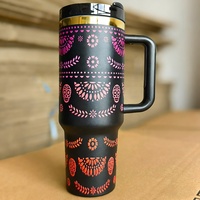 Gobelet isotherme en acier inoxydable 40 oz à imprimé camouflage, maintien au froid 24h, pour porte-gobelet de voiture, idéal pour café glacé G26-269