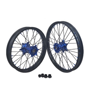 Ensemble de roues de motocross 21 19 pouces Yamaha <span class=keywords><strong>YZ</strong></span> <span class=keywords><strong>125</strong></span>/<span class=keywords><strong>YZ</strong></span> 250 2008-2016, moyeu CNC bleu, alliage d'aluminium anodisé, durable, nouvelle marque AFZ - Product Image 6