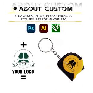 Promotion : Mini mètre ruban personnalisé porte-clés, portable, 1M, cadeau publicitaire avec logo sur mesure - Product Image 2