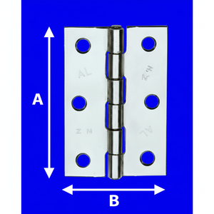 Aldeghi AL838IN003 Stainless Steel Half-Wide <b>Door</b> & <b>Window</b> <b>Hinge</b> Heavy Duty 75x50mm - Product Image 1